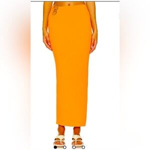 Orange Maxi Skirt